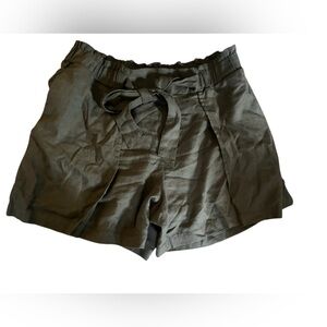 Cato Green Tie Waist Shorts Relaxed Fit Lightweight